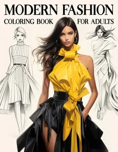 Modern Fashion Coloring Book for Adults: A Collection of 45 Stylish Outfits and Trendy Dresses to Color