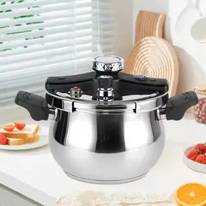 6.5L Pressure Cooker, Pressure Cooker Stainless Steel, Multifunctional Large Capacity High Pressure Cooker, Pressure Pot, Easy To Clean, Suitable for Electric Stove and Gas Stove, Household Kitchen Appliances