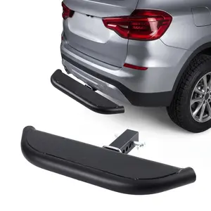 All-purpose Heavy Duty Hitch Step for 2" Receiver – Carbon Steel Rear Bumper Guard – Anti-Slip Surface – 350 lbs Capacity – Includes Pin Lock & Stabilizer – Fits Pickup Truck, SUV, ATV, Van, Trailer