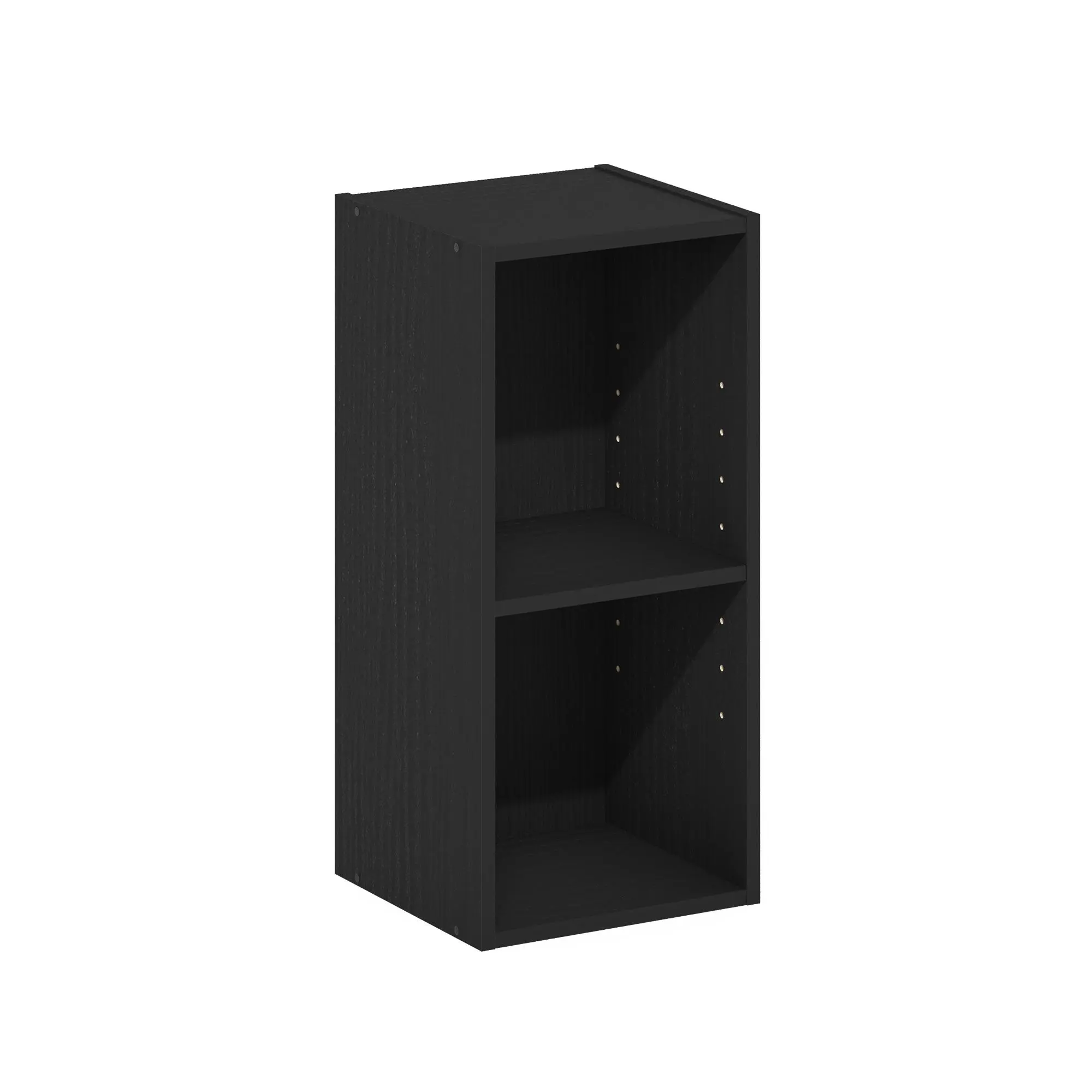 FULDA Bookcase, 2-Tier Narrow Bookshelf, Bookcase 10-In Wide Narrow Bookcase, 9.3 x 9.8 x 21.2, for Living Room Bedroom Home Office, Blackwood