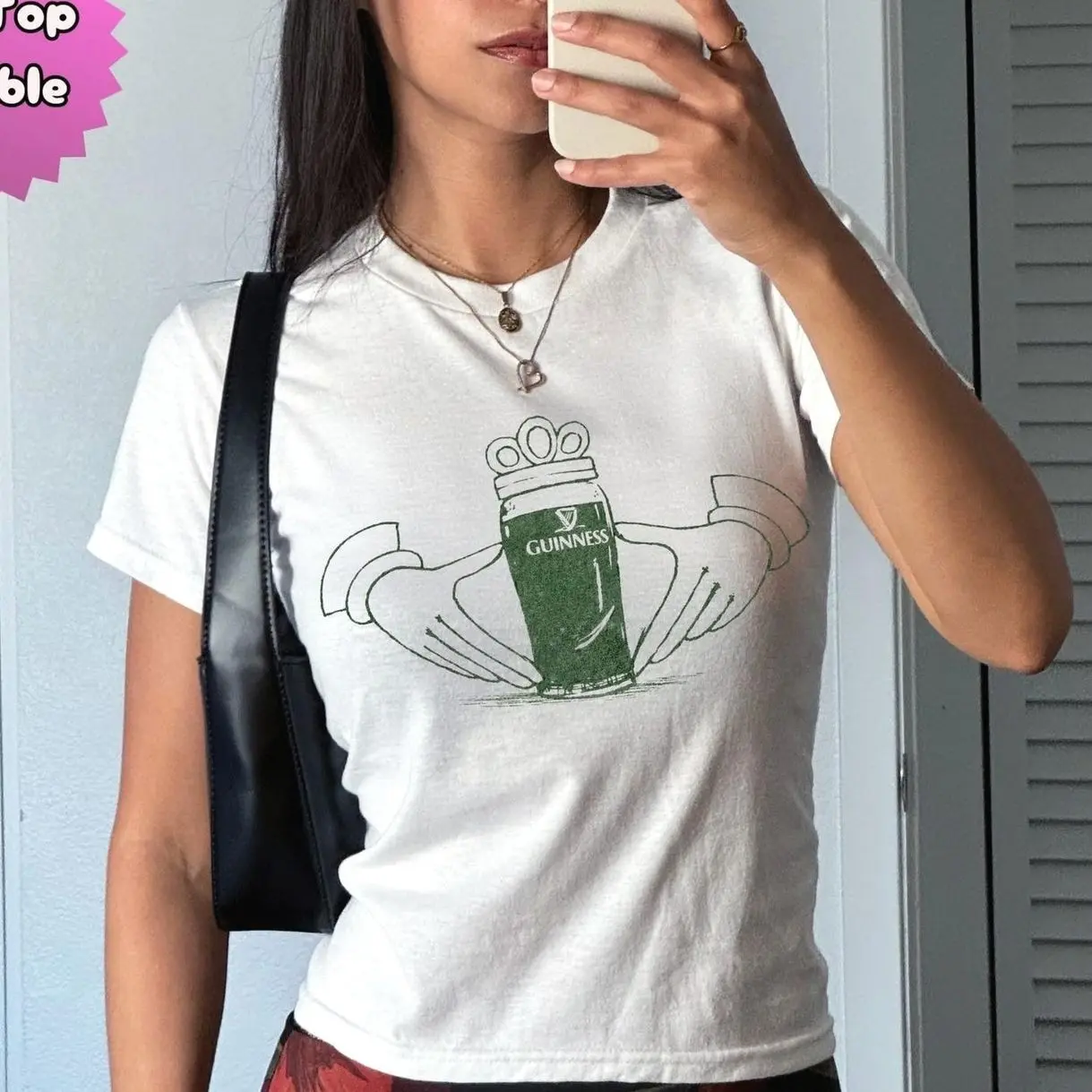 St Patricks Day Claddagh, y2k baby tee, irish fesival, gift for irish girl CSZ