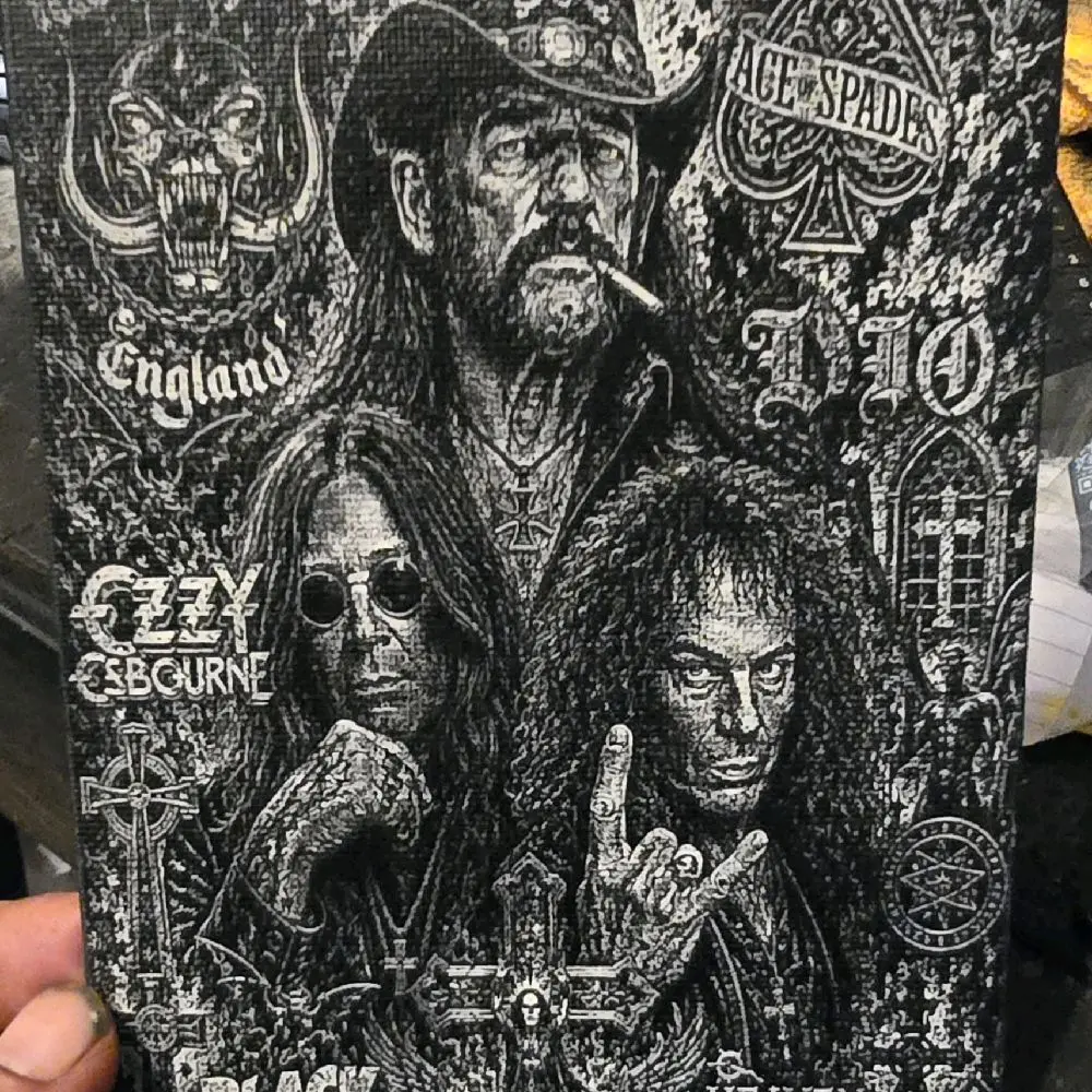 Laser Engraved "Legends Of Metal" 5x7 Wall Art Decor, Custom Metal Music Themed Home Decor Piece