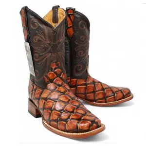 Cowboy square boot fish / Bota Cuadrada de Pescado y Botas de Avestruz