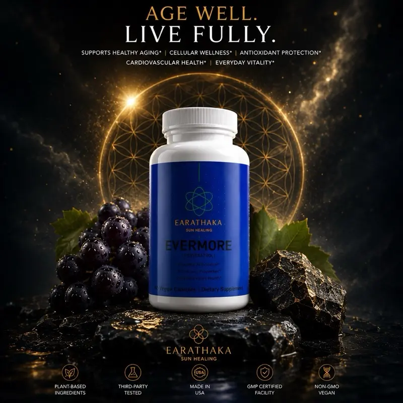 Evermore | Premium Resveratrol Formula | Healthy Aging, Cellular Wellness & Antioxidant Support | 60 Capsules