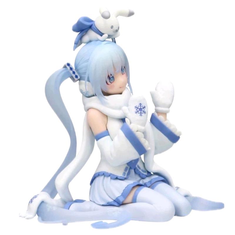 SNOW M1KU /SKYT0WN Miku Fan Figure with Blue Outfit and White Scarf for Home Decoration