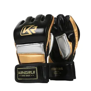 Professional MMA Glove Matt Black 7oz MMA Training Sparring Grappling Boxing Muay Thai Gloves