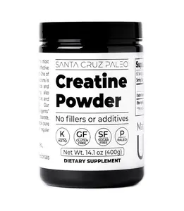 Santa Cruz Paleo, Creatine Monohydrate Powder Micronized, Unflavored Pre Workout and Muscle Support Supplement, Gluten Free Keto, Mix with Water or Shakes, No Fillers or Additives, 80 Servings, 400g