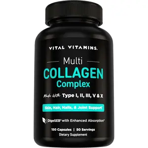 Vital Vitamins Multi Collagen Peptides Capsules for Women & Men - 150 Pills