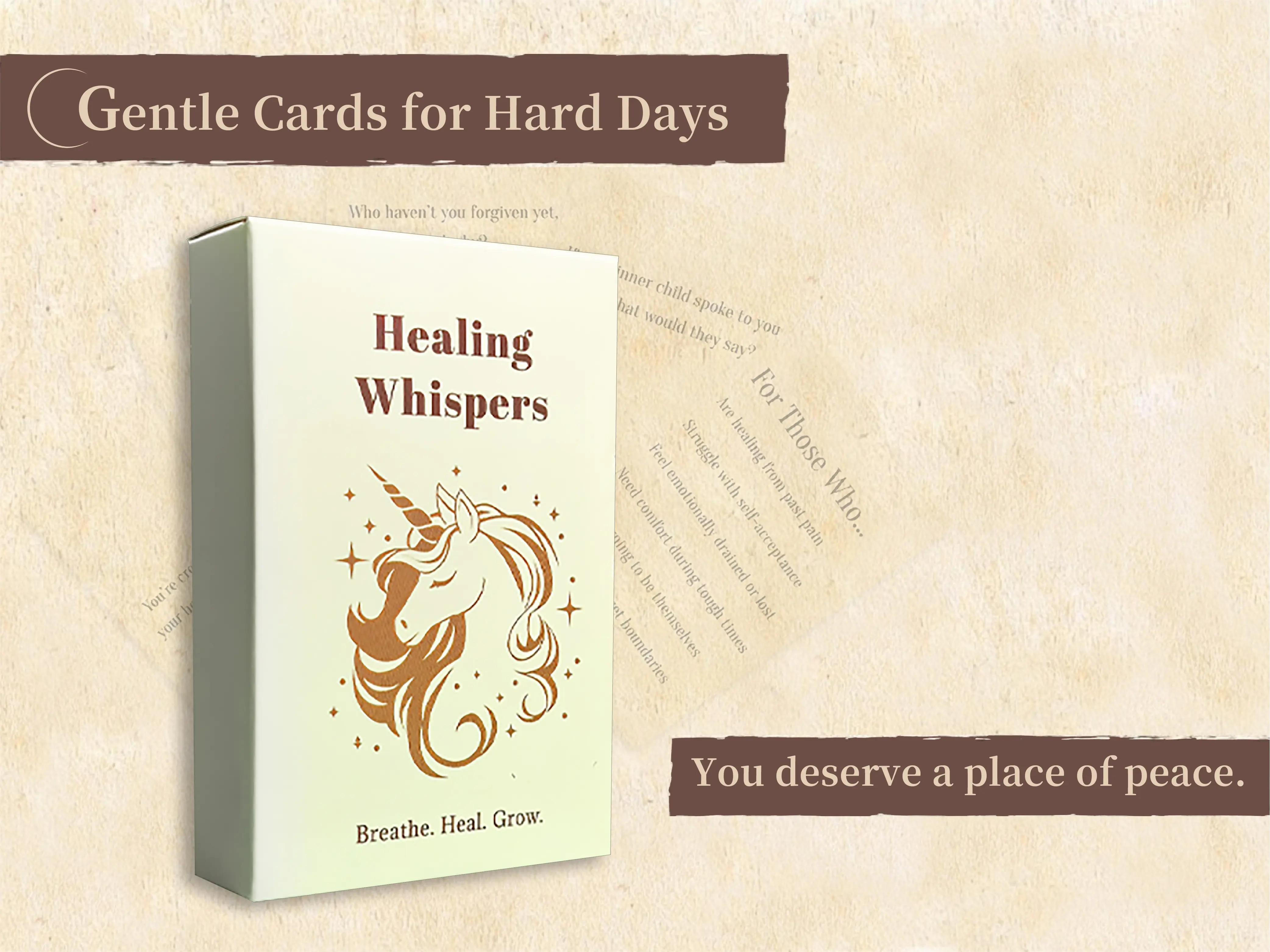 Healing Whispers Affirmation Cards for Women, Daily Motivation & Mindfulness Inspirational Deck, Women Empowerment Cards for Meditation Yoga Self Care, Relieve Anxiety Soothe Stress Uplifting Gift for Ladies