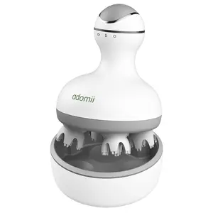 adomii Wireless Head & Scalp Massager, White, Waterproof, Cordless, Handle, Comfort, Relaxing, Ideal for Gifting