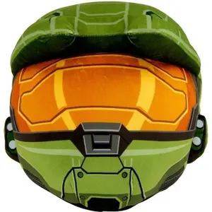 Club Mocchi Mocchi Halo Master Chief Helmet Plush Toy Officially Licensed Super Soft Huggable Pillow Collectible for Gamers Ages 8+