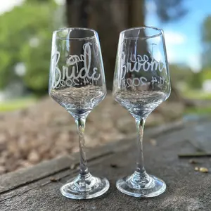 Personalized Etched Wine Glasses
