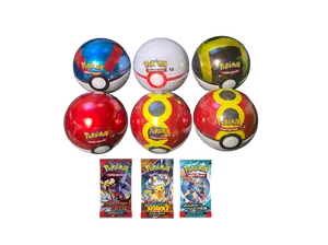 6 x g25 Pokémon TCG Pokeball Tins - 18 Booster Packs Factory Sealed