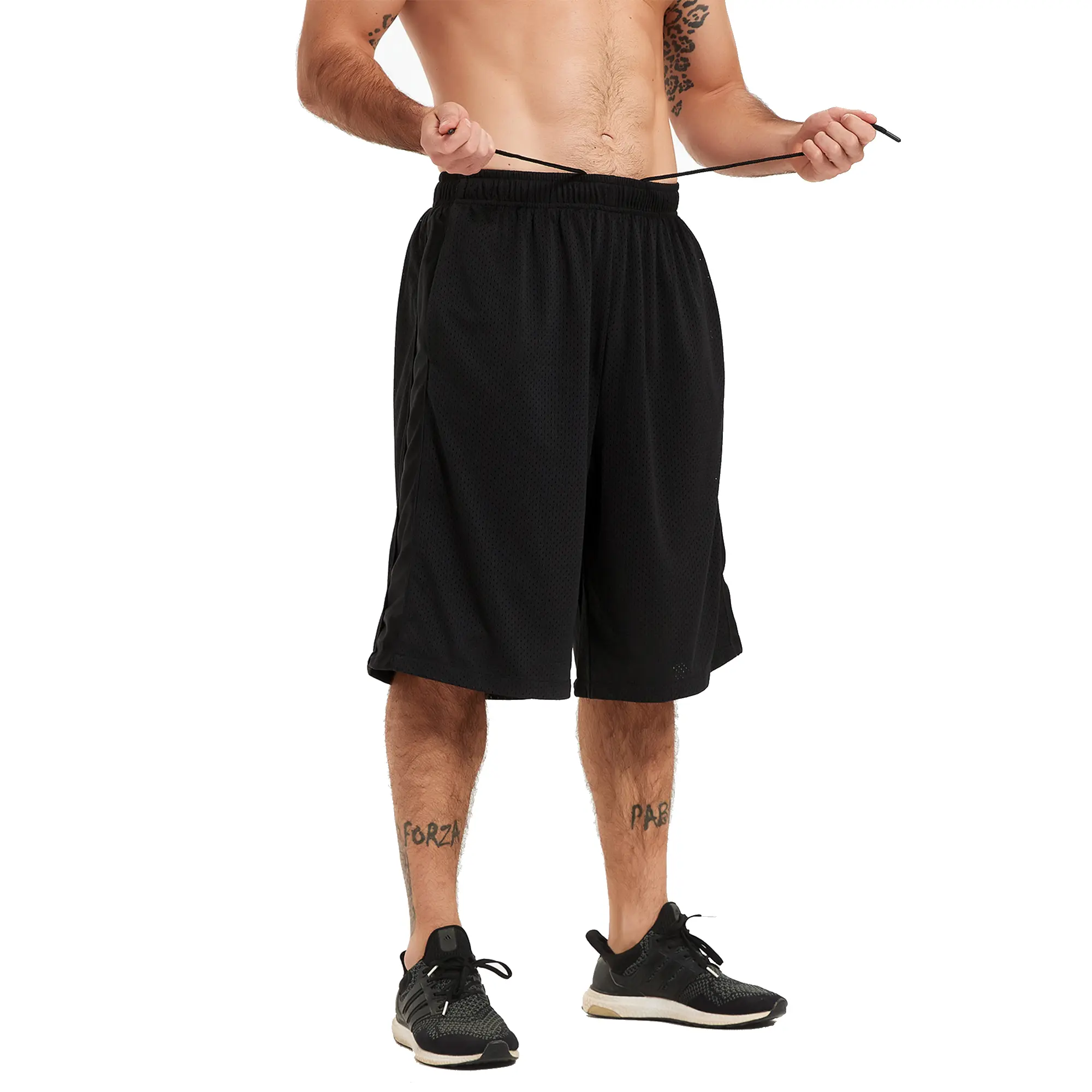 Men's 12"  Basketball Shorts Men's Athletic Shorts Long Basketball Workout Shorts Below Knee Loose-Fit with Pockets for Casual Summer Wear  Elastic Fabric  Mesh shorts