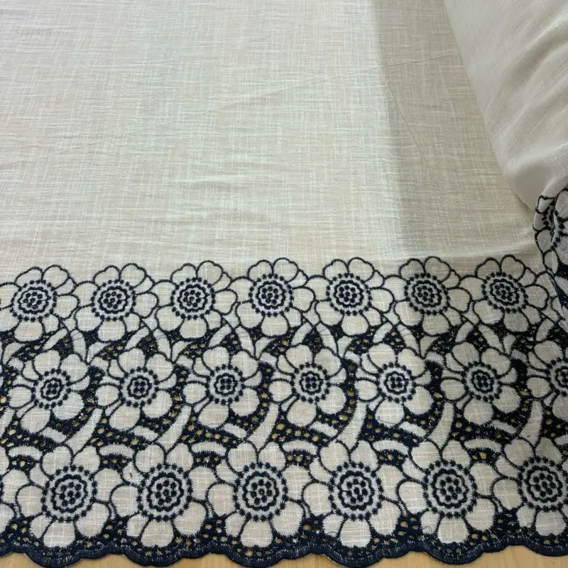 Embroider Cotton Fabric - Eyelet Cotton Fabric.