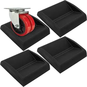 Bed Stoppers & Furniture Cups 3"x3" 4Pack -   Casters Furniture Wheel Stoppers fit All Wheels of Furniture, Sofa Bed Chairs-Made up of Solid  Prevents