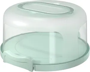 Top Shelf Elements Round Cake Carrier Two Sided Cake Holder Serves as Five Section Serving Tray, Portable Fits 10 inch Cake, Box Comes With Handle,...