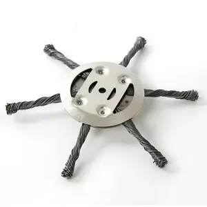 Steel Wire Wheel Grass Trimmer Head,Lightweight Lawn Mower Attachment,Electric Weed Eater Edger Tool for GardenLandscaping, Cutting Handle