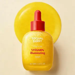 2pcs EQQUALBERRY Vitamin IlluminatingSerum -BrighteningVitamin C Serum withNiacinamide IStrengthens skinbarrierlHydrates using Ceramide and HyaluronicAcid, 1.01oz/30ml.