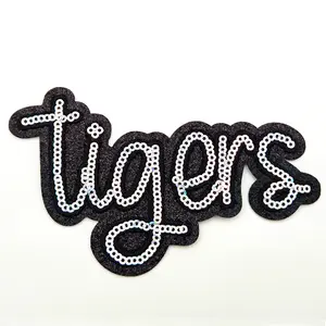 Tigers Silver Sequin HAT/POCKET Patch