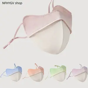 UV Protection Face Mask with Eye Shield, Breathable Washable Gradient Sun Mask, Lightweight Anti-UV Cover for Women, Summer Outdoor Use