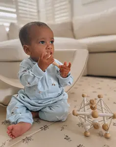 günamüna® Baby Jumpsuit with DIAPER-ZiP Bamboo Rayon Fleece