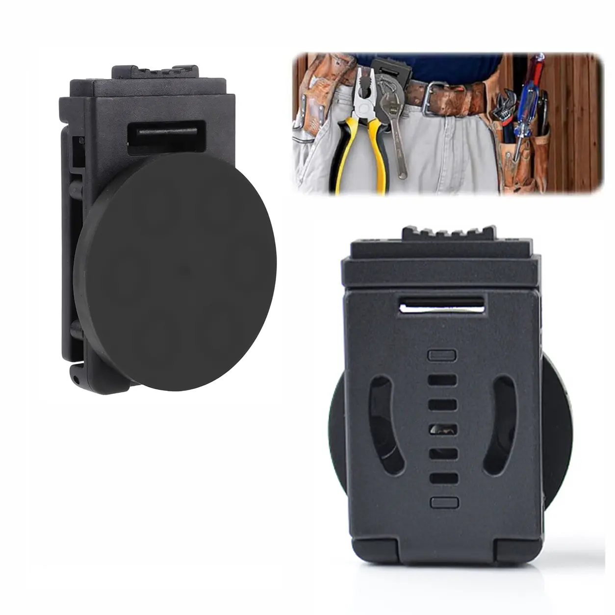 Magnetic Tool Holder Clip for Belt, Heavy Duty Magnetic Tool Belt Clip, Strong Magnet Quick Release Hands-Free Tool Organizer for Screws Nails Sockets Pliers Drills Wrenches, Hardware Gifts for Construction, Electricians & DIY Workers