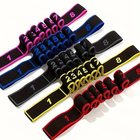Yoga Elastic Band - Yoga Number Band Shoulder and Back Opening Fitness Resistance Band Tension Band Stretching Band Stretching and Muscle Tension Band - Latex - For Yoga, Pilates & Stretching - Suitable for All Fitness Levels - Great Gift for Fitness Enth