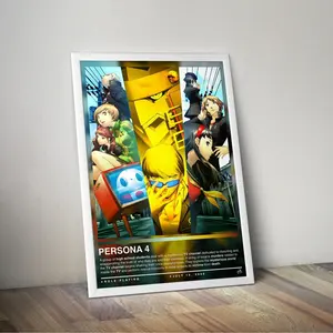 Persona 4 Poster Unframed, Gaming Poster Prints, Video Game Poster, Gaming Gift for Fans, Gaming Wall Art, Anime Poster Decor, Aesthetic Printables