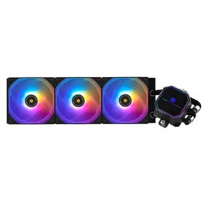 Frozen Prism 360 Black ARGB CPU Liquid Cooler,Efficient PWM Controlled Pump 3300RPM,3TL-E12 Series PWM Fan,Water Cooling Computer Parts,for  AM4/AM5, 1150/1156/1200/1700/2066