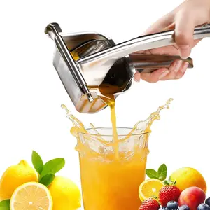 Large 304 Stainless Steel Manual Fruit Juicer Press, Handheld Citrus Squeezer,  Orange Watermelon Juicer, Multi-Purpose  Ricer Masher, Kitchen Tool for  & Bar