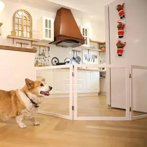 Clear Freestanding Foldable Dog Gate