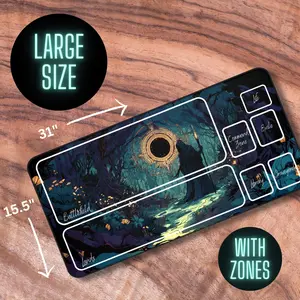 MTG Playmat, TCG Playmat Black Hole, Forest Druid Card Game Playmat, Card Playmat, MTG Accessories, Gifts for Gamers