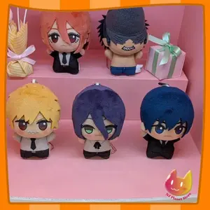 12cm Chainsaw Man Lucien Reze Denji Hayakawa Aki Beam Cosplay Plush Doll Cartoon Figure Idol Pendant Keychain Christmas Gifts