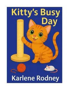 Karlene Rodney Kitty's Busy Day Children's Book Soft Cover First Edition with 9798281875455 ISBN 1