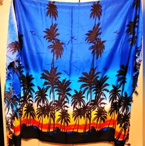 Palm Tree Sunset Sarong Bikini Cover Up Wraps for Beachwear