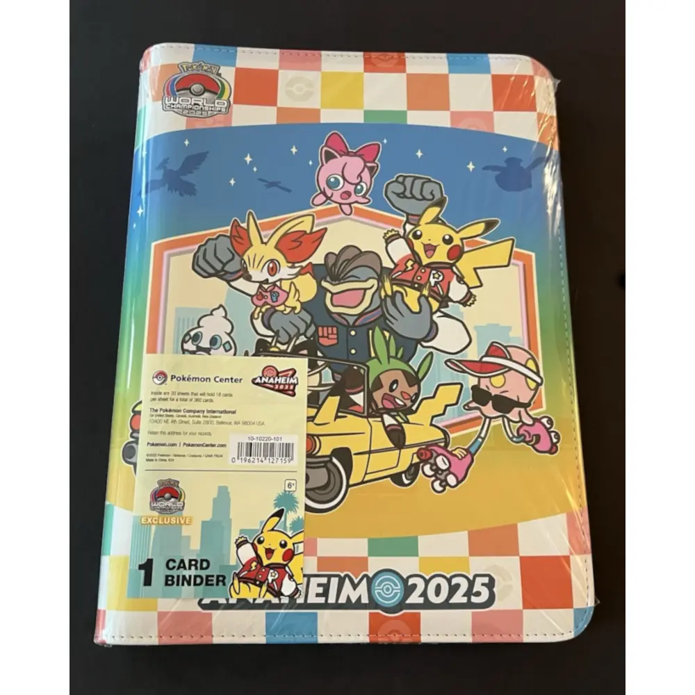 2025 World Championships Anaheim Exclusive Pikachu 9-Pocket Card Binder