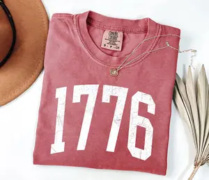 Comfort Colors Retro USA 1776 Shirt, Womens USA Shirt, 4th of July Shirt, America Shirt, Patriotic Day Shirt, Womens 4th of July Shirt, American Flag Shirt