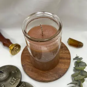 Brown Glass Candle