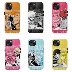 Blue Lock Anime Manga Junior Football Graffiti Art Tough Phone Case. Japanese Sports Aesthetic Heavy Duty Shockproof Protective Smartphone Cover Suitable for iPhone 17-11 Pro Max/Plus and  Samsung Galaxy S23-25