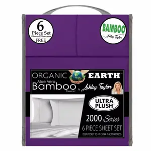 KING SIZE ORGANIC BAMBOO 6 PIECE BEDSHEET