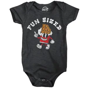 Fun Sized Baby Bodysuit Funny Sarcastic Candy Bar Graphic Novelty Jumper for Infants Funny Baby Onesies Sarcastic Clothes for Baby Funny Food Onesie Novelty Onesie Black -