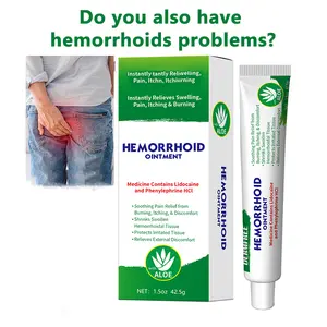 Organic Aloe Soothe Hemorrhoid Cream-Gel 1.4oz with Lidocaine & Phenylephrine for Pain Swelling
