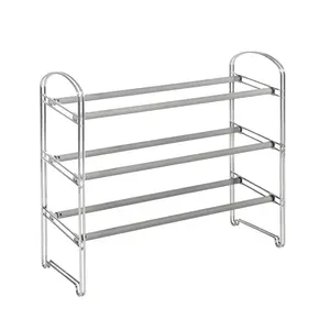 Seville Classics Expandable 3-Tier Non-Slip Shoe Rack