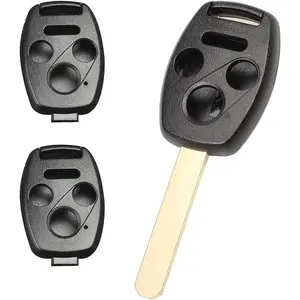 Replacement Key Fob Cover Case, Key Fob Keyless Entry Remote Shell Case & Pad Replacement for Honda 2003-2012 Accord / 2006-2013 Civic EX / 2009-2015 Pilot /2005-2006 CR-V