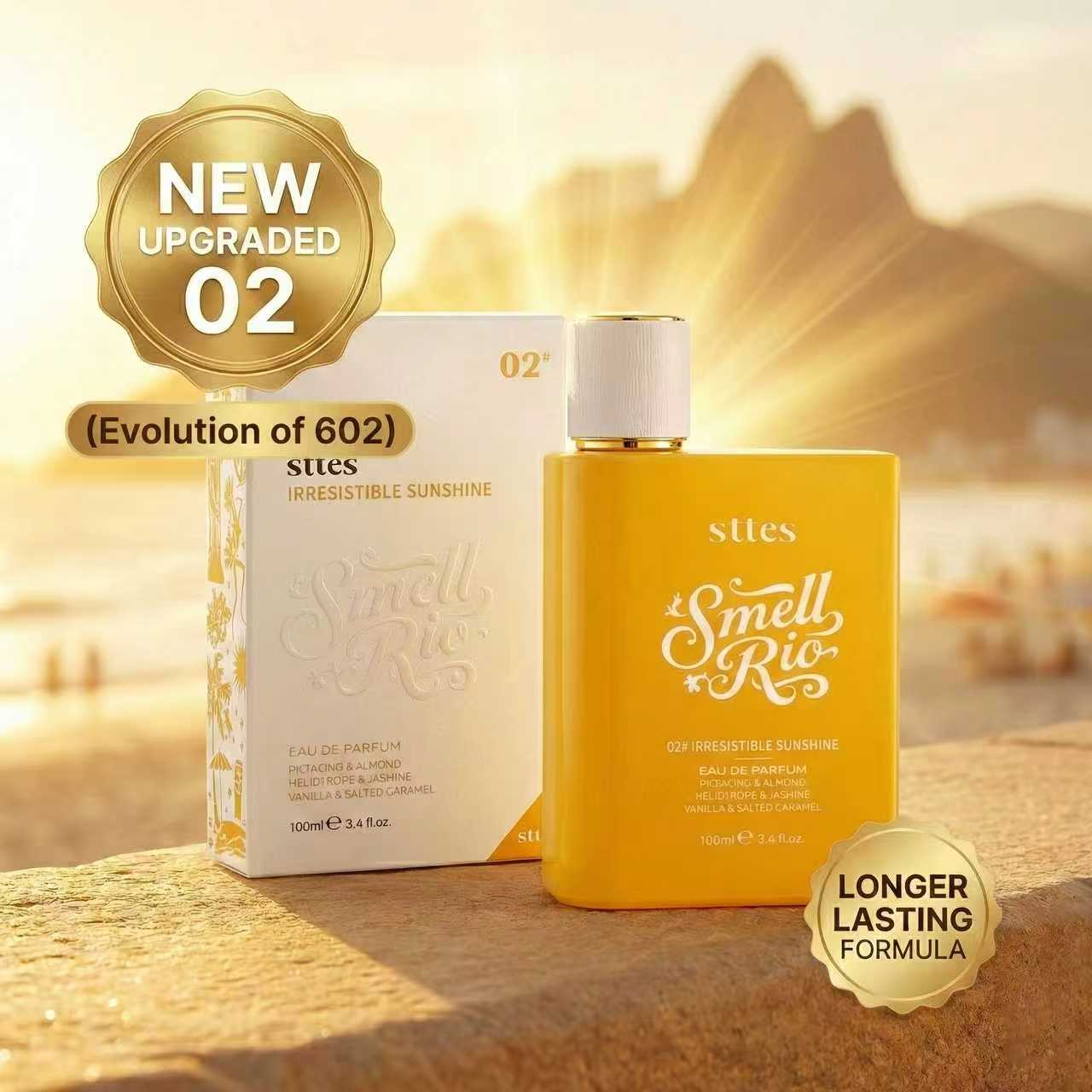 STTES Perfume 02 (The Long-Lasting Evolution of 602) - Eau De Perfume 100ml (3.4fl Oz)  vanilla Gourmet tune (Caramel vanilla flavor)