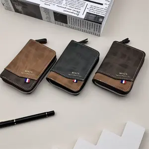 New Accordion Card Wallet Multi-Card Slot Credit Card Organizer Large Capacity Coin Purse ID Holder Men's Wallet Youth Style Leather Case