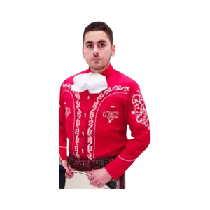Camisa Charra para Hombre Color Rojo – Estilo Tradicional Mexicano