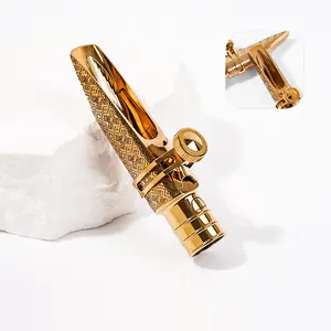 Professional Tenor Sax Mouthpiece Gold Plated Engraved, Premium Tenor Sax Mouthpiece for Jazz Concerts & Gigs, Perfect for Beginners & Pros trumpet drums alto saxo ph hne flutetrumpet tuba saxophone basstrombone brand news axophone pick holder tone