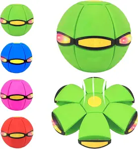 Magic Bouncing Ball, Magic Meta Ball, Dual Form Freely Switchable Magic Ball Toy with 6 Light, Parent-Child Interaction Suitable for Indoor & Outdoor Use